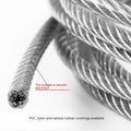 Coiled 304 stainless steel invisible anti-theft wire net with 7x19 double twist structure for balcony safety