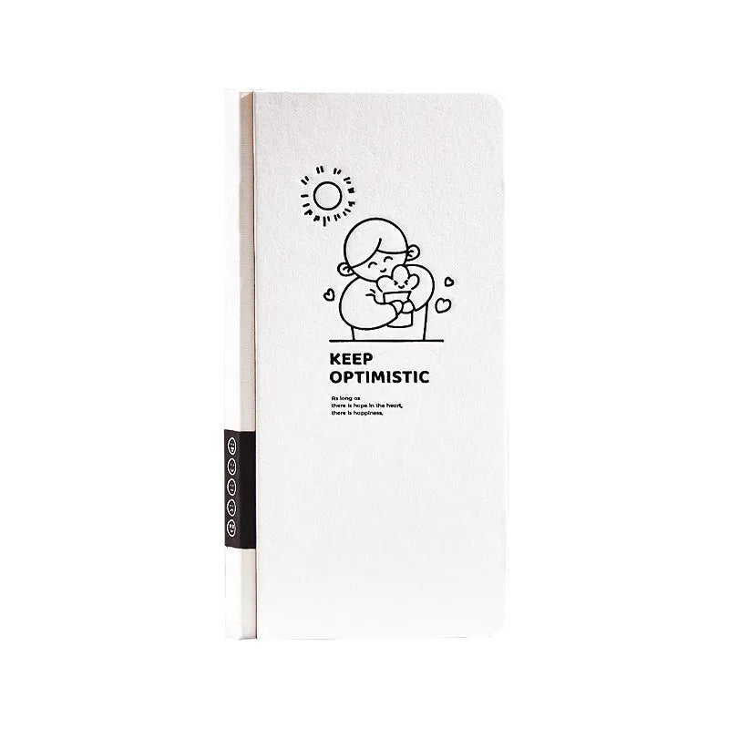 A6 paper notebook with plaid design and stickers, available in eight colour options.