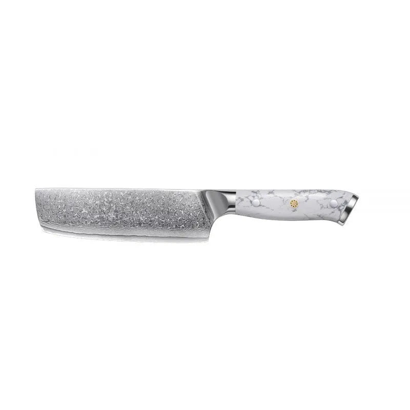 Damascus steel household chef's knife with VG10 core, 32cm total length for multi-purpose kitchen cutting