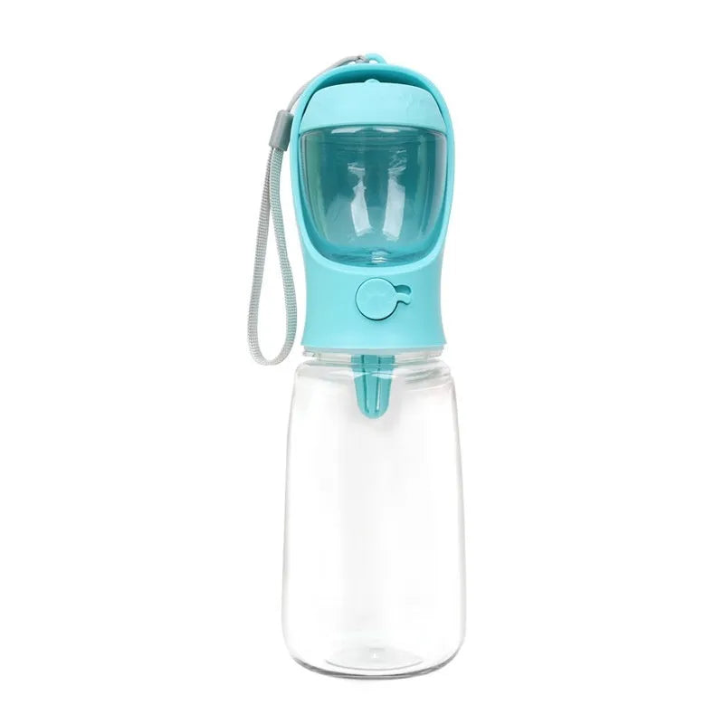 Portable dual-use dog water drinking cup for outings in blue, white or pink colours