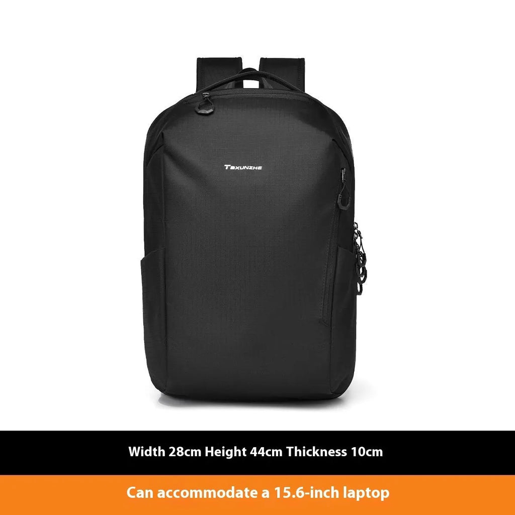 18L multifunctional waterproof lightweight travel bag in black Oxford cloth with solid colour finish