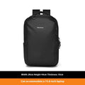 18L multifunctional waterproof lightweight travel bag in black Oxford cloth with solid colour finish