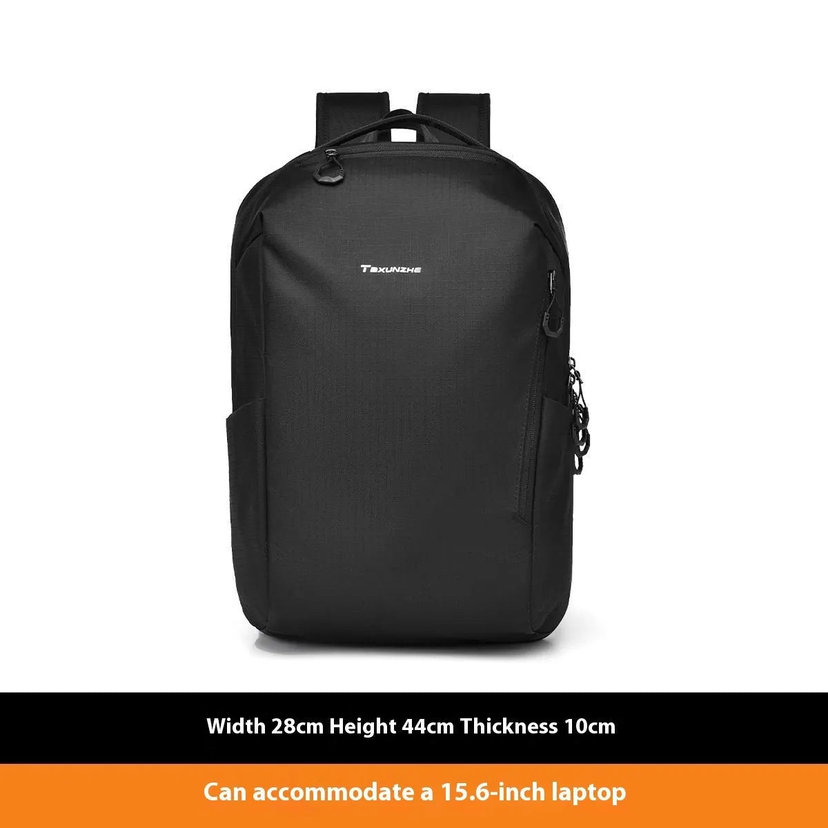 18L multifunctional waterproof lightweight travel bag in black Oxford cloth with solid colour finish
