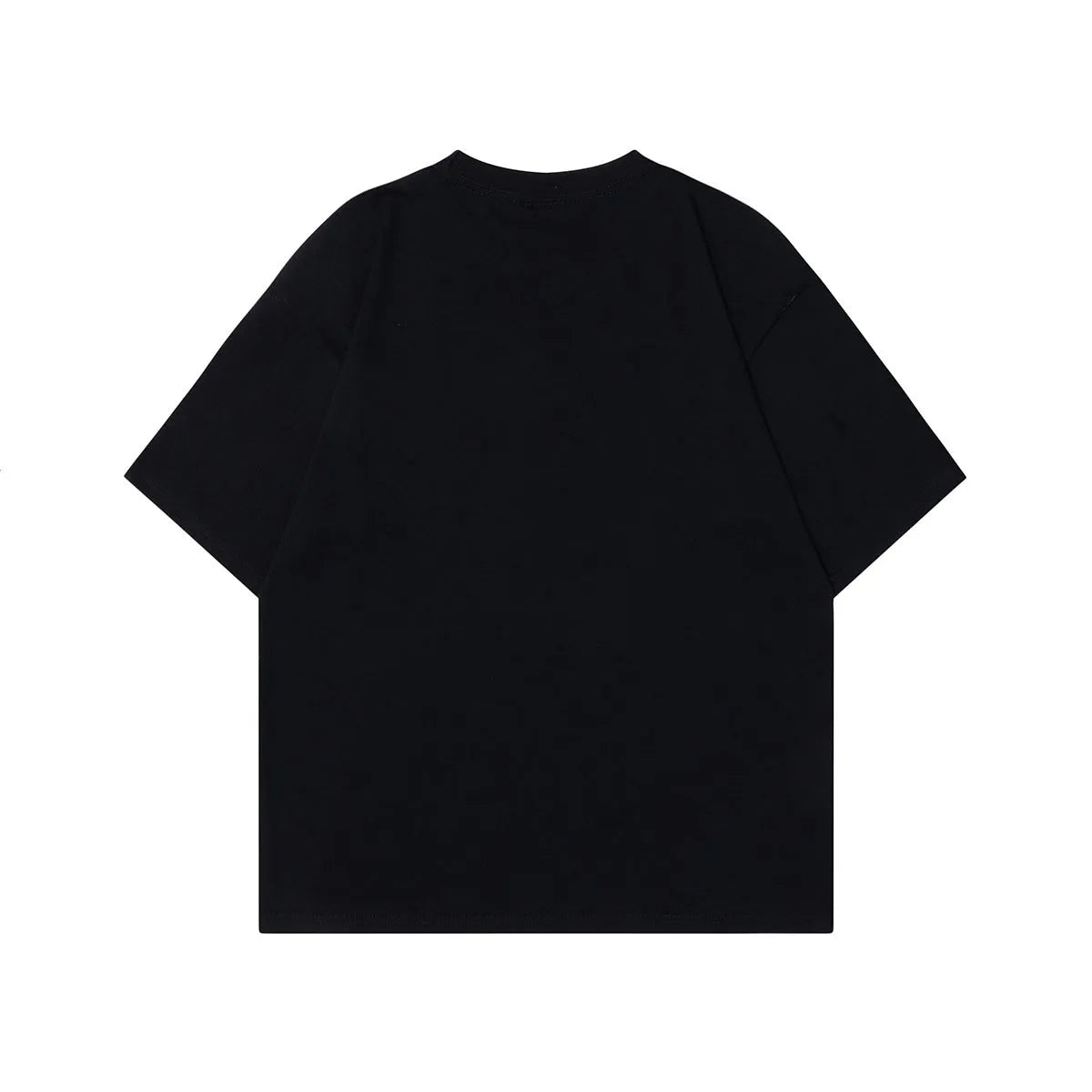 Men's loose fit pure cotton short sleeve t-shirt with retro graphic print in black or melange gray
