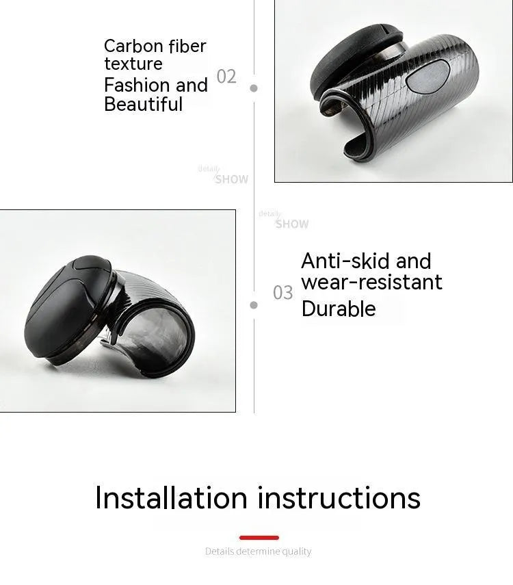Steering wheel assist ball with silicone grip showing black and blue colour options