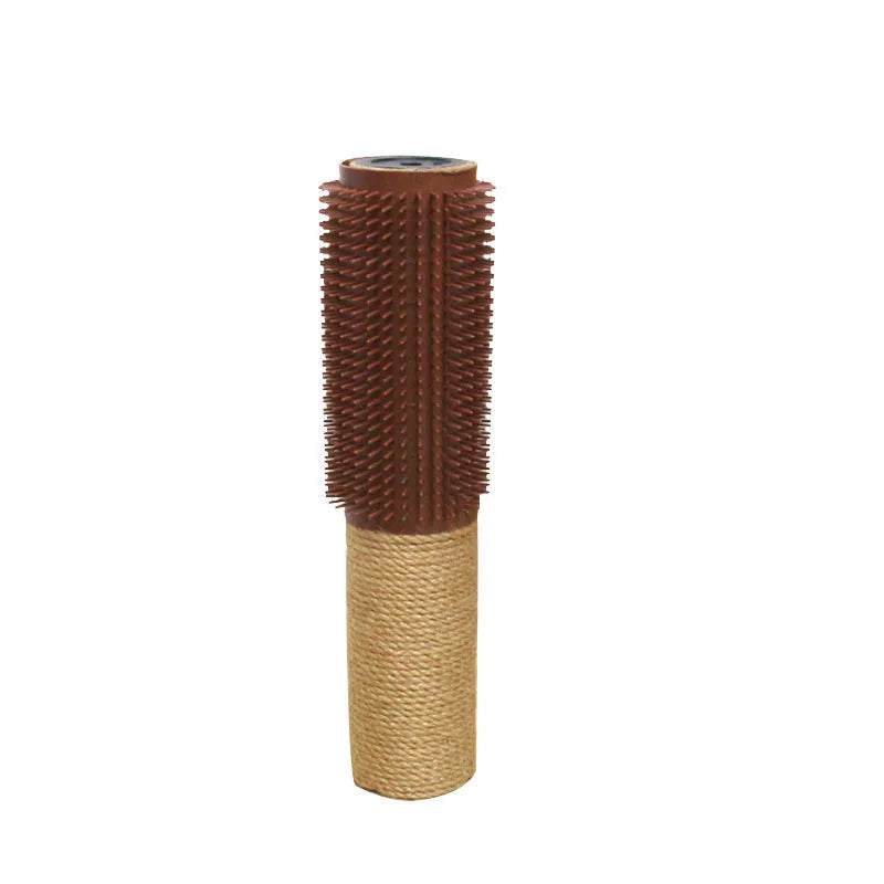 Brown or grey sisal cat scratching post measuring 30cm tall