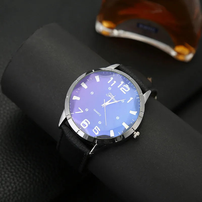 Chinese style five-piece business gift set with watch, belt, glasses, bracelet, and wallet