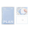 A5 PVC spiral notebook organiser in blue colour showing loose binding mechanism