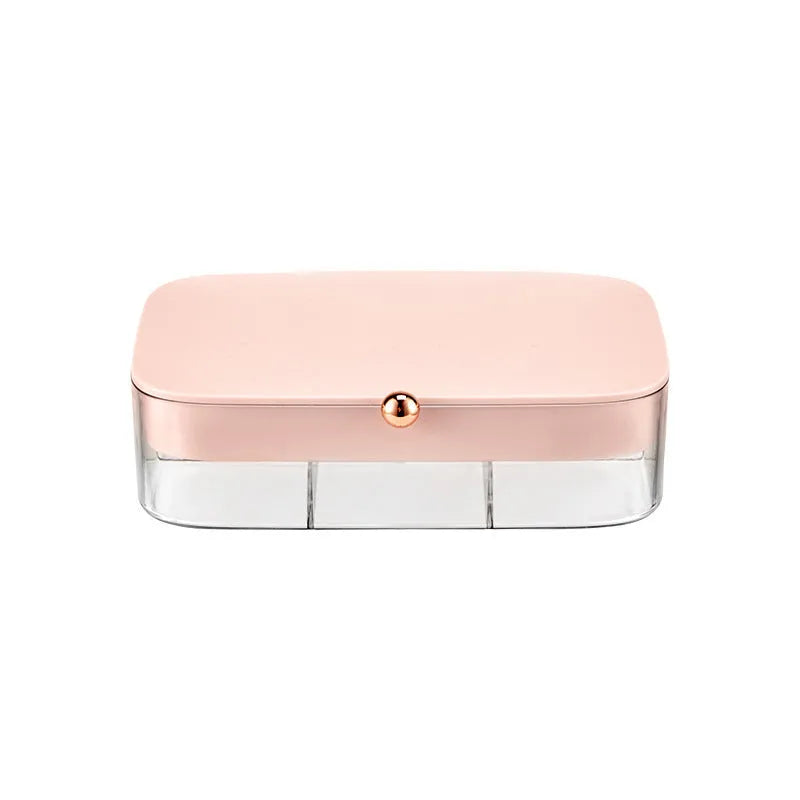 Green multi-layer jewellery storage box with modern minimalist design