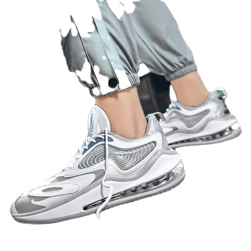 Men's summer casual shoes with air cushion height enhancement in Space Black colour
