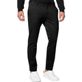 Men's slim-fit tapered chino trousers in stretch cotton blend fabric available in five colours