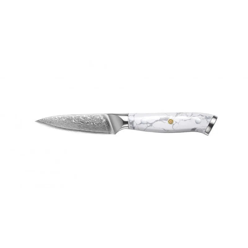 Damascus steel household chef's knife with VG10 core, 32cm total length for multi-purpose kitchen cutting