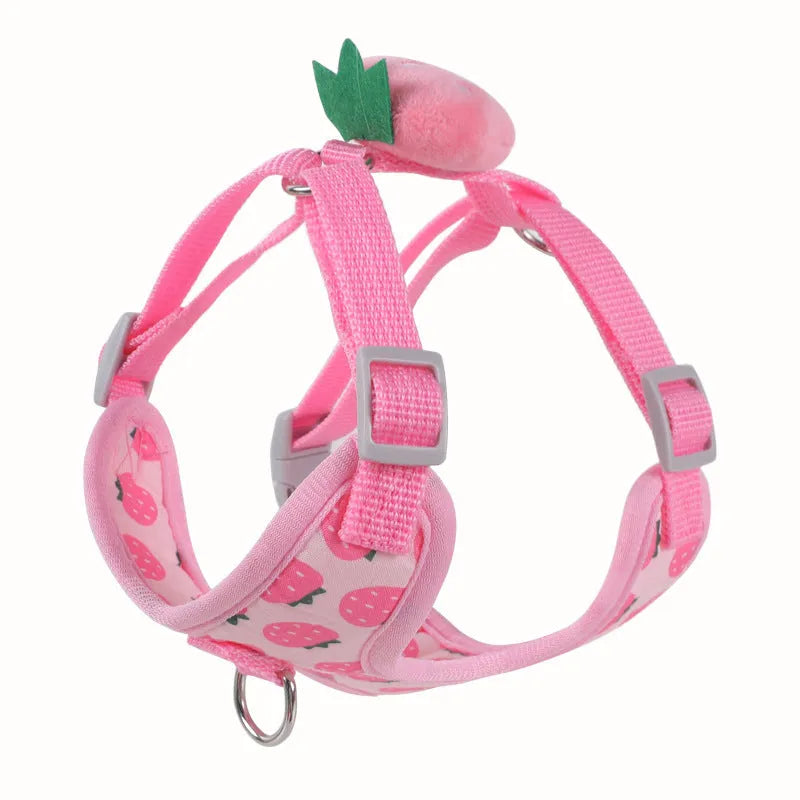 Reflective chest strap vest-style dog walking lead for small dogs in avocado colour.