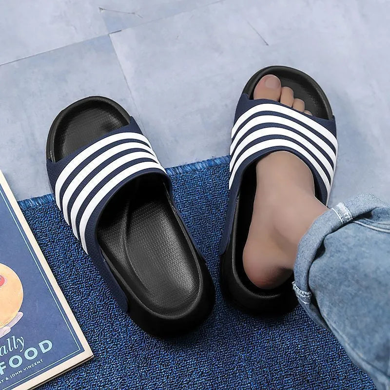 Unisex casual PVC slippers with EVA sole in leisure sports style showing colour options