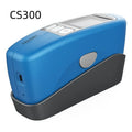 Portable glossiness tester device showing CS-300 CS-300S CS-380 models for surface gloss measurement