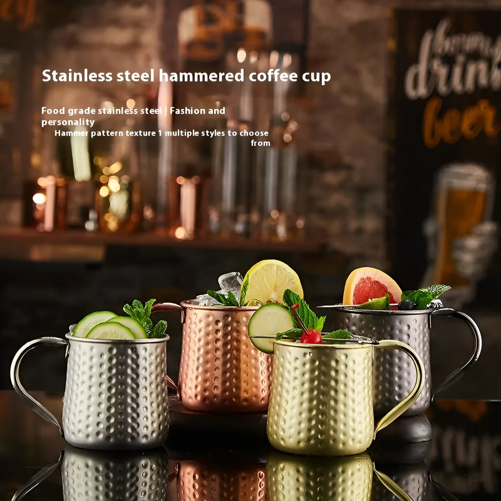 Stainless steel Moscow Mule cup with copper plating in multiple colour and capacity options