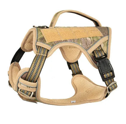 Tactical dog chest strap harness in Oxford cloth for working patrol and search rescue dogs