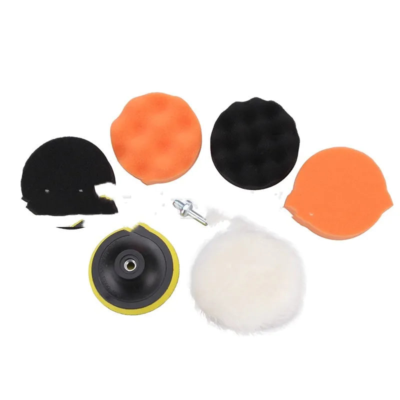 3 inch 80mm polishing sponge set with suction cup sponge ball and wool ball for furniture car and stainless steel polishing