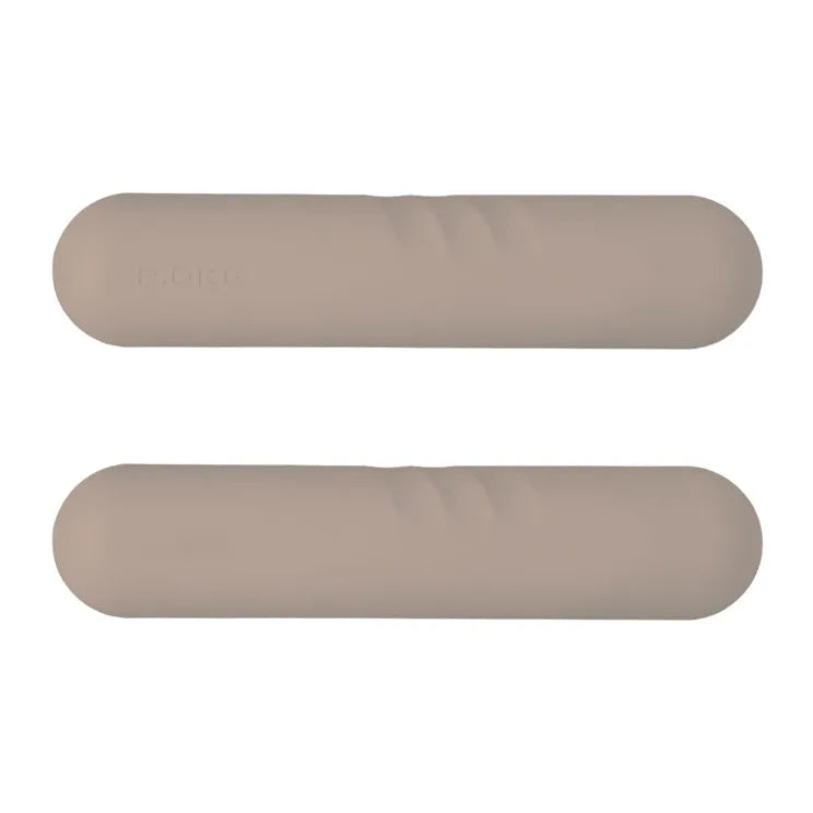 Silicone-edged hand-drawn dumbbell stick in a selected colour, shown with weight options for fitness training.