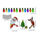 Christmas elk reflective magnetic car sticker with cartoon design and six-colour thread detail