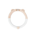 Plush thermal car steering wheel cover with embroidered cartoon pattern measuring 38cm diameter