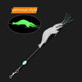 Luer soft fishing lure with integrated hook in six colour variations including luminous options
