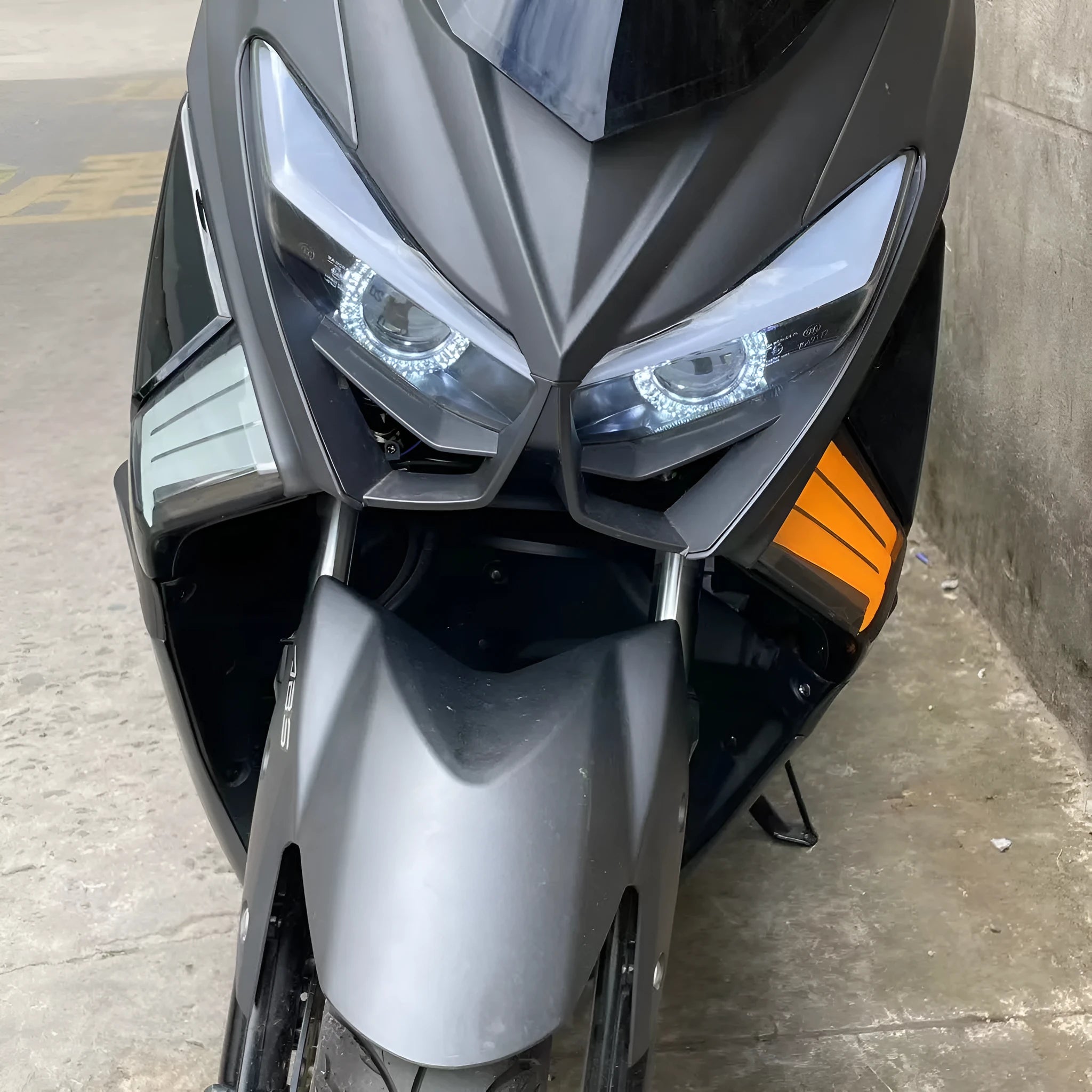 Pair of yellow LED cornering lamps for Tianying TS150 Special Edition motorcycle