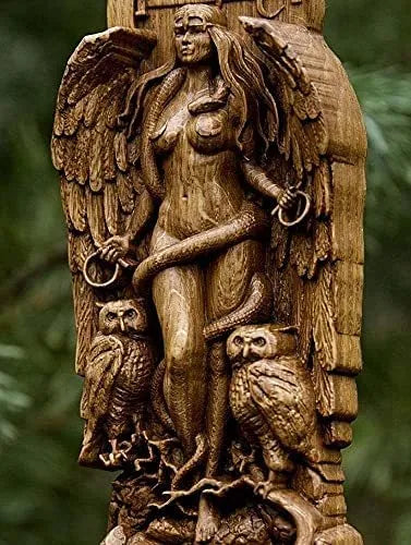 Synthetic resin Greek goddess statue figurine in three colour options, 22 cm tall.