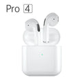 Pro4 Black and Pro4 White wireless in-ear sports Bluetooth headsets on a solid background.
