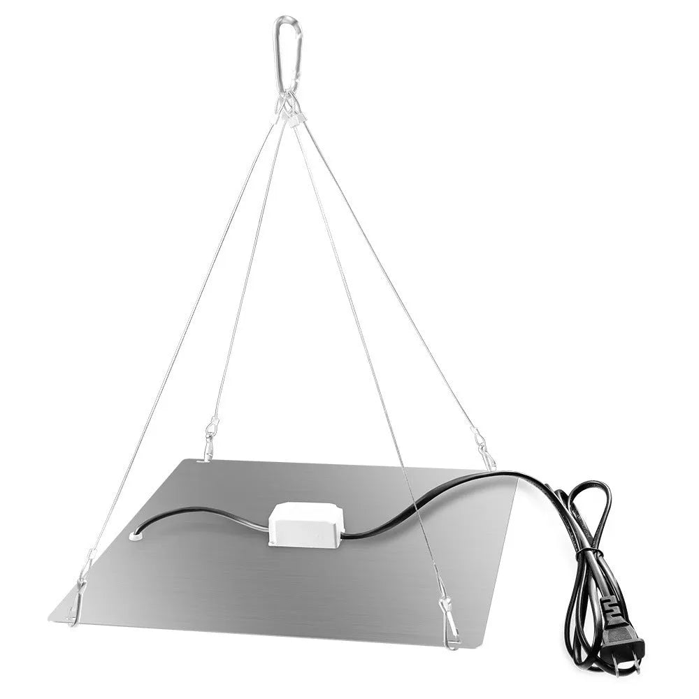 Silver aluminum hook-mount LED plant growth light for indoor fruits and vegetables