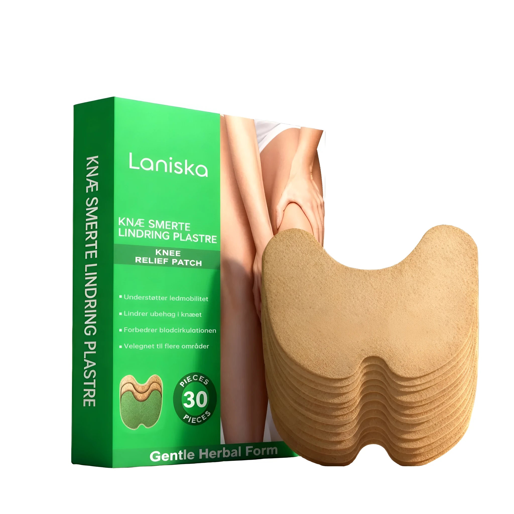 Knee relief patch pack of 30 pieces with herbal extracts wormwood ginger cinnamon safflower