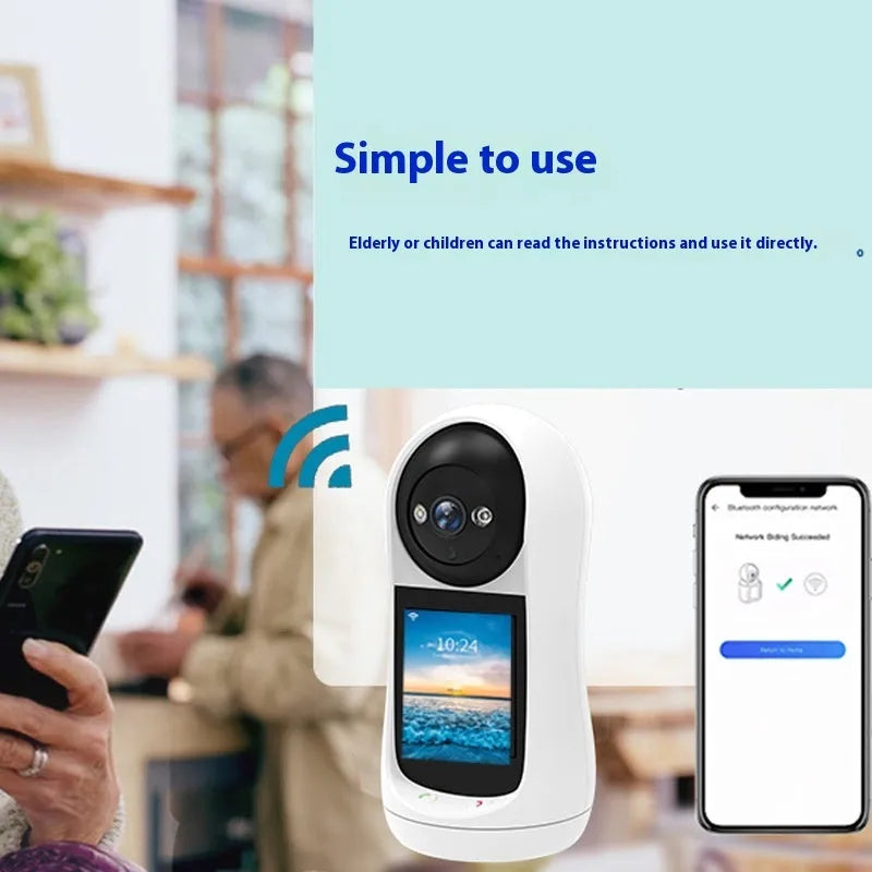 Indoor bidirectional video call camera 1-inch ball machine with high-definition lens, 2MP or 3MP pixel option