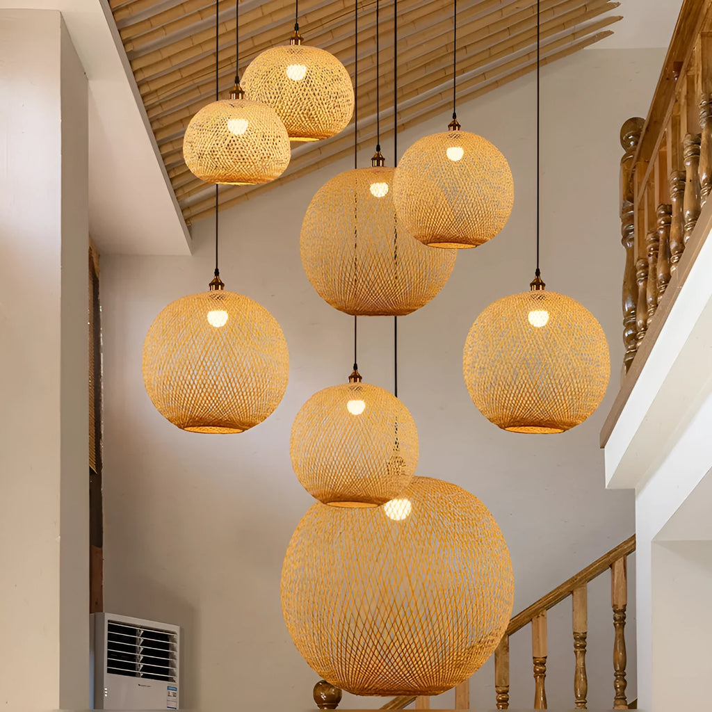 Pastoral hall chandelier with multiple lamp holder diameter options from 20cm to 55cm.