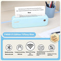 P40 mini portable thermal A4 printer in Tiffany Blue colour with compact dimensions