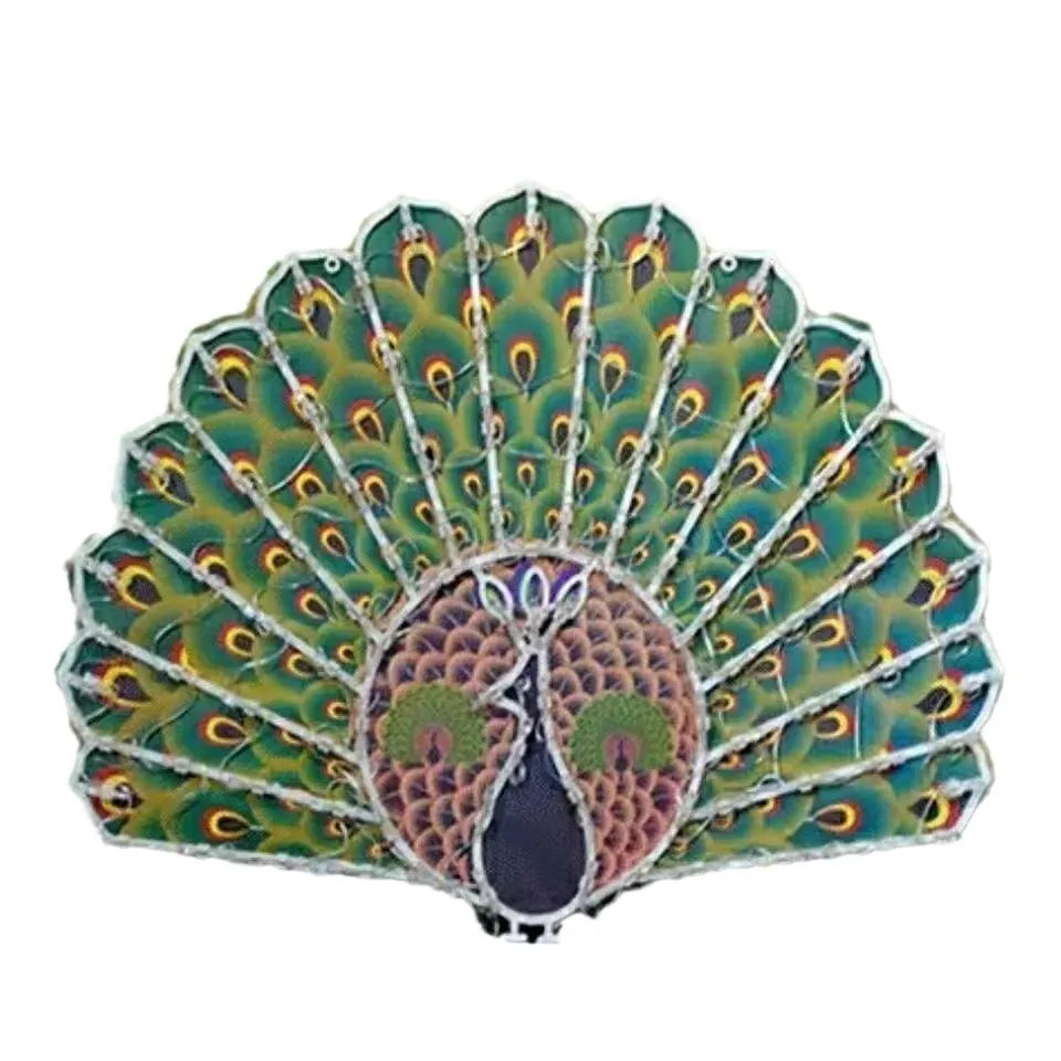 Christmas festival plug-in outdoor decorative string lights with multiple bulb designs including peacock lamp, love, sunflower, and five-pointed star shapes