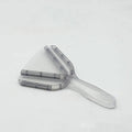 Adjustable telescopic bottle opener with non-slip handle in red, collapsed to show its size.