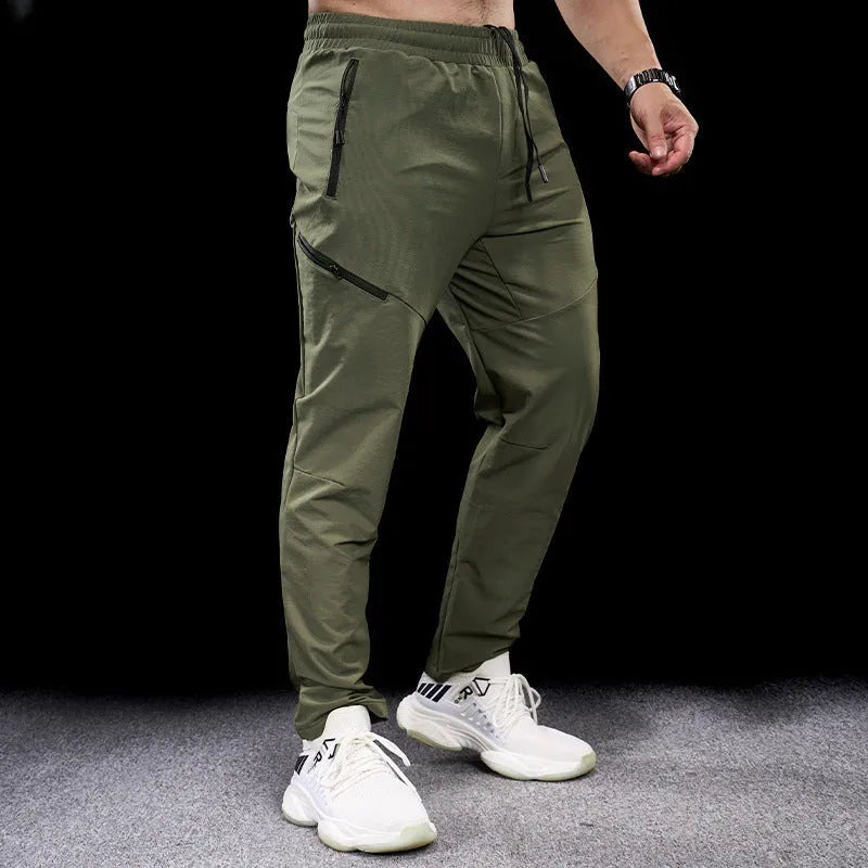 Men's waterproof quick-dry nylon workout trousers in multiple colours for sports and leisure