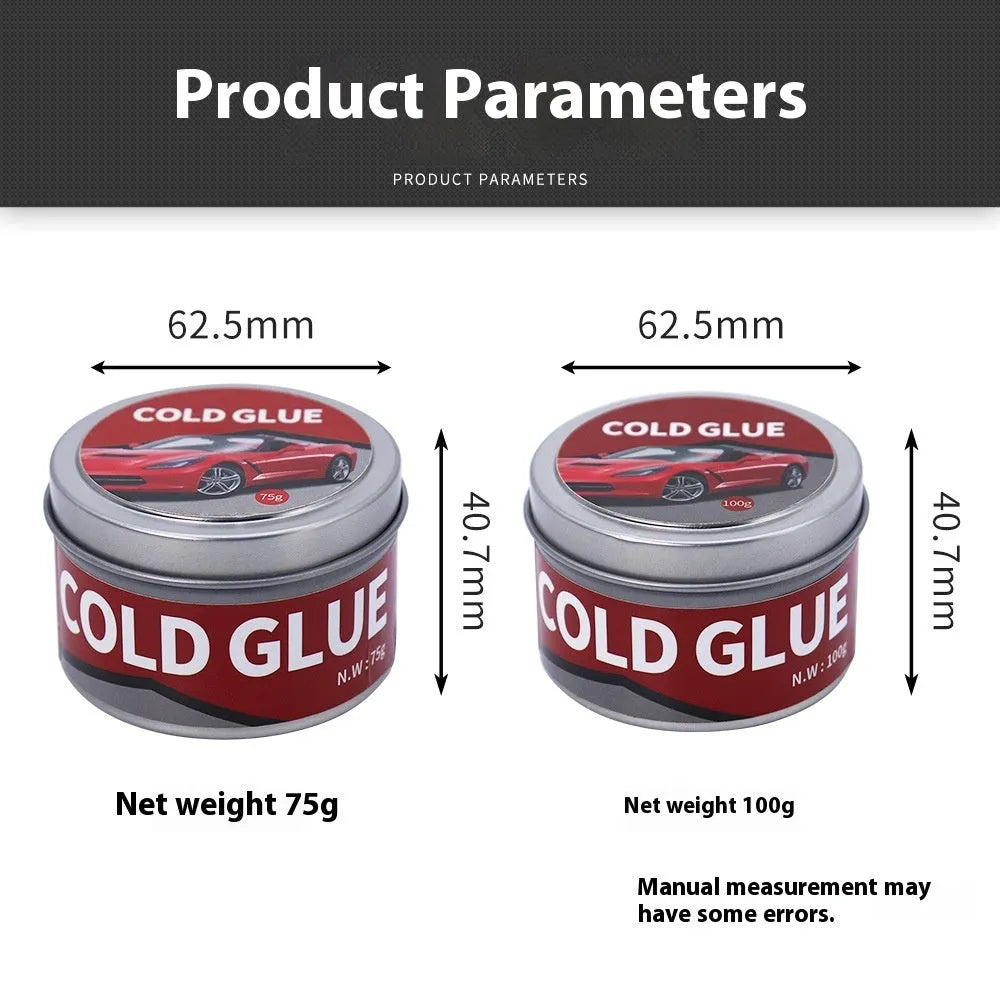 Special cold glue for automobile depression repair in 75g or 100g tub