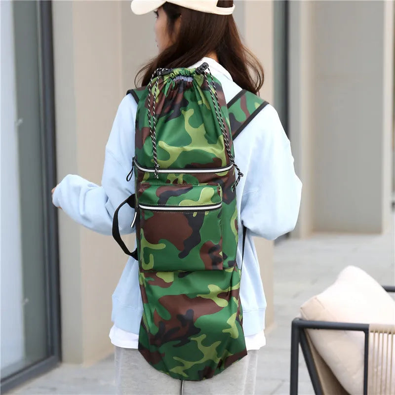 Waterproof nylon skateboard bag for yoga and outdoor sports with 20-35 litre capacity