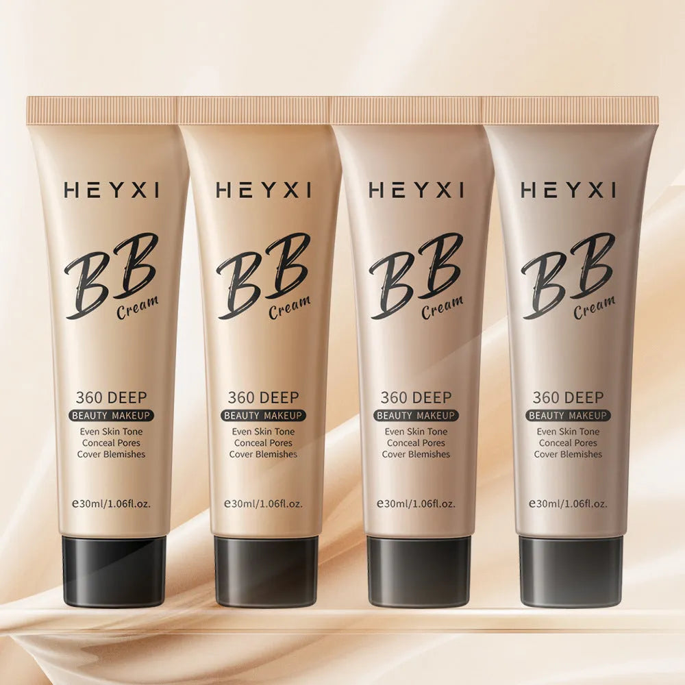 Waterproof and sweat-proof BB cream in shades 01, 02, 03, 04