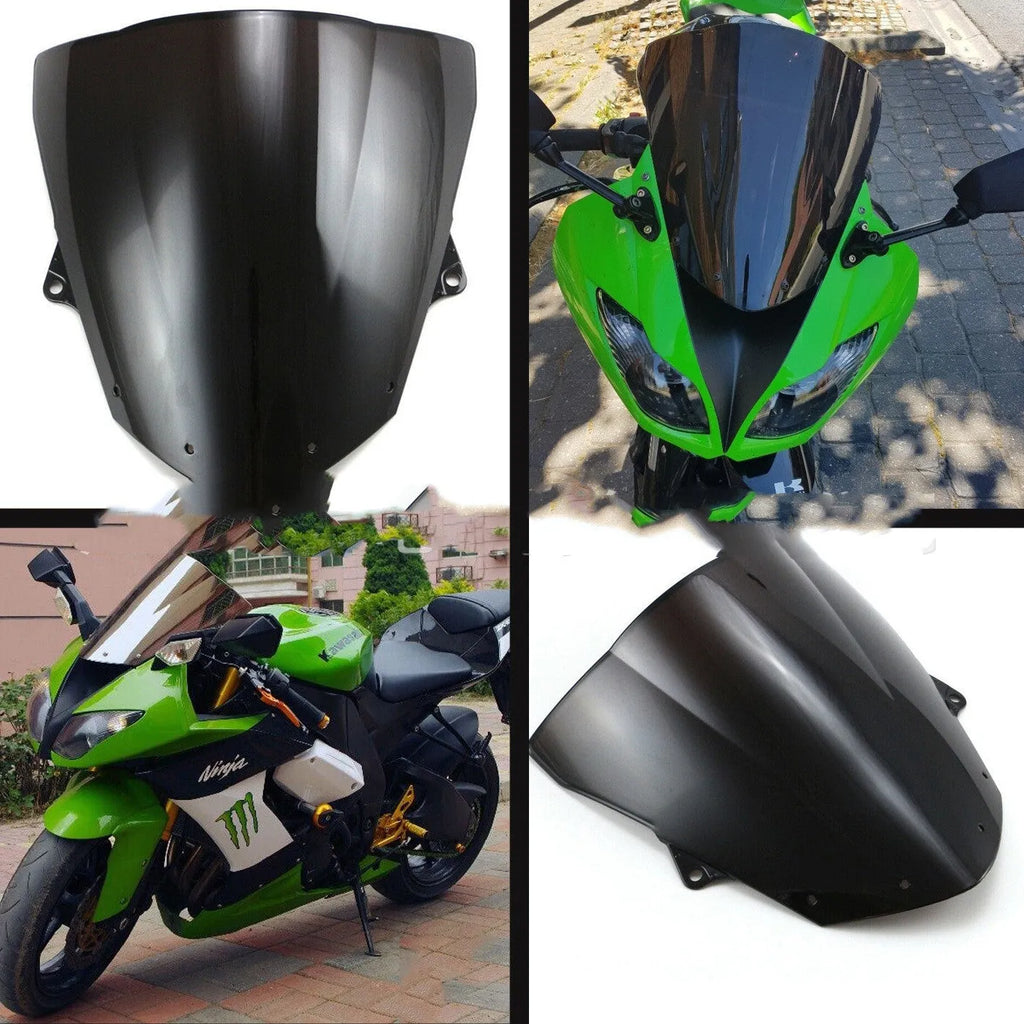 Kawasaki motorcycle replacement windscreen in transparent blue and brown for ZX-6R and ZX-10R models