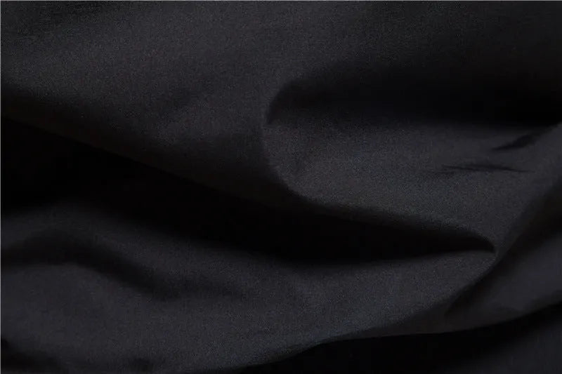 Men's casual thin jacket in polyester fabric showing dark blue, black and army green colour options