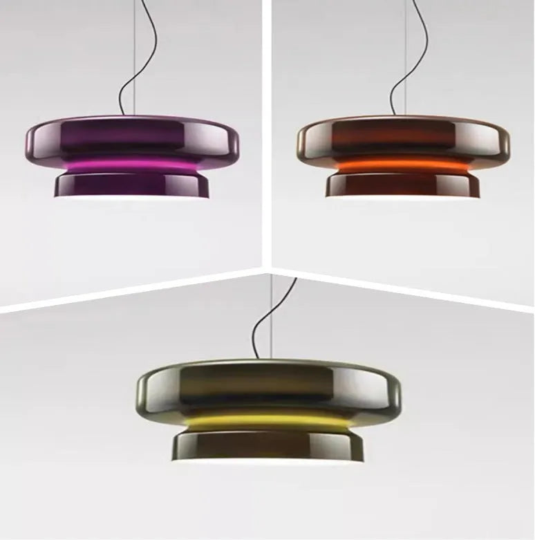 Modern glass ceiling chandelier light fixture with dimensions 36x36x18cm