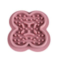 Silicone pet licking mat for dogs and cats with textured slow feeder surface and non-slip base