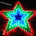Christmas festival plug-in outdoor decorative string lights with multiple bulb designs including peacock lamp, love, sunflower, and five-pointed star shapes