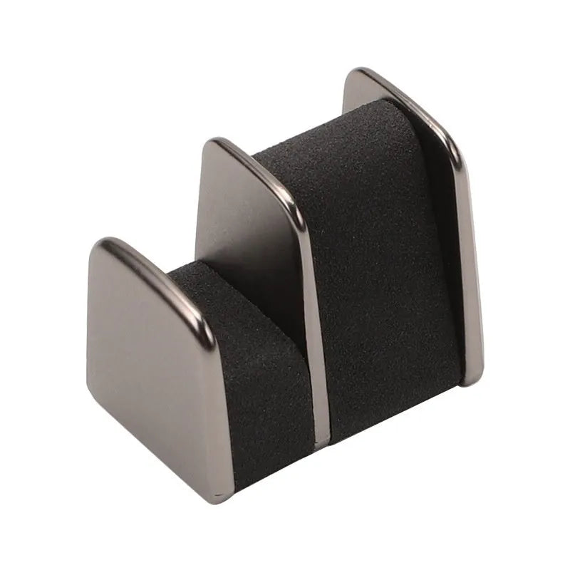 Car dashboard sunglasses clip nose pad in four colour options with zinc alloy and leather construction