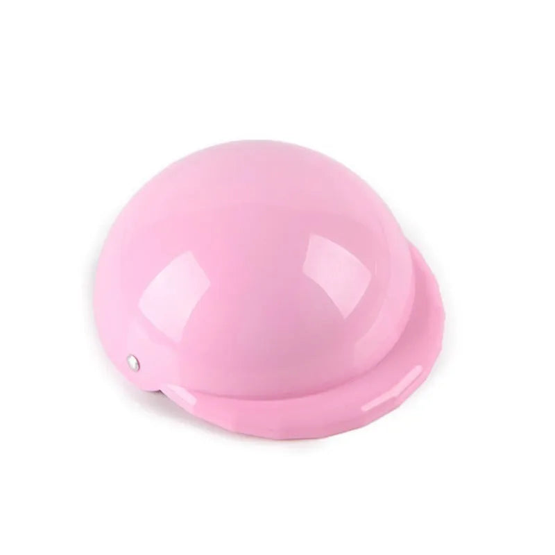 Plastic dog motorcycle helmet in solid colours with Japanese South Korean style design