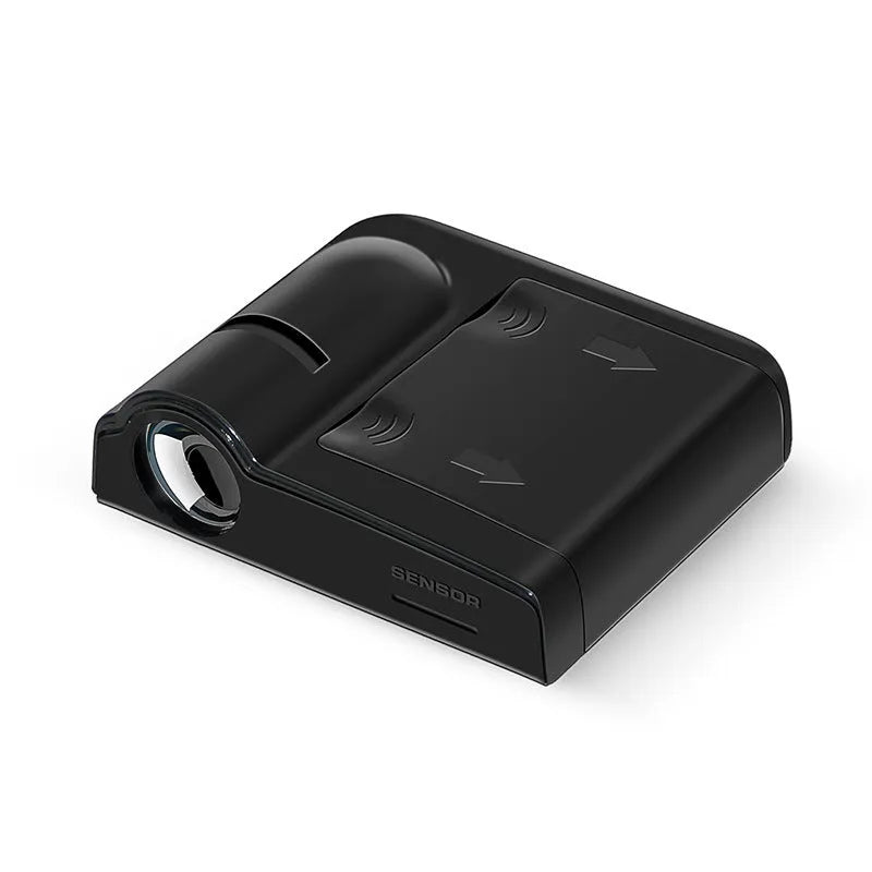Universal black or beige ABS plastic car projection lamp with clip, shown at 6.5cm long.