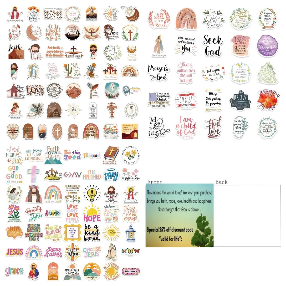 Set of 50 random graffiti sticker designs for personalising laptops and water bottles