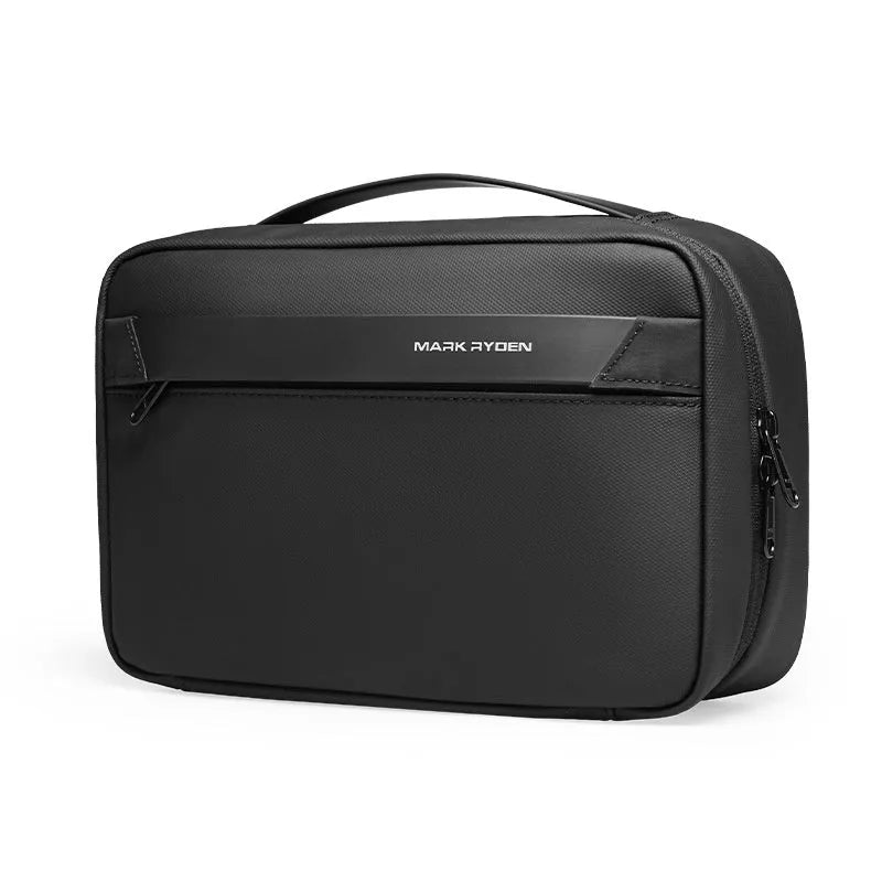 Oxford cloth wet dry separation storage bag in graphite grey with sewing line details